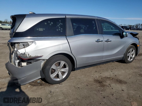 2019 Honda Odyssey EX-L with VIN 5FNRL6H77KB043158, listed as a Copart auction lot 50511625 with 74,850 mi miles and Salvage Title. Bid and sale history available at carsss.com. Image 3.