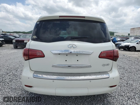 2017 Infiniti QX80 with VIN JN8AZ2NE3H9158872, listed as a Copart auction lot 52589435 with 116,980 mi miles and Salvage title. Bid and sale history available at DreamBid. Image 6.