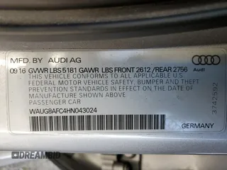 2017 Audi A6 Premium Plus with VIN WAUG8AFC4HN043024, listed as a Copart auction lot 78255264 with 101,265 mi miles and Salvage title. Bid and sale history available at DreamBid. Image 14.