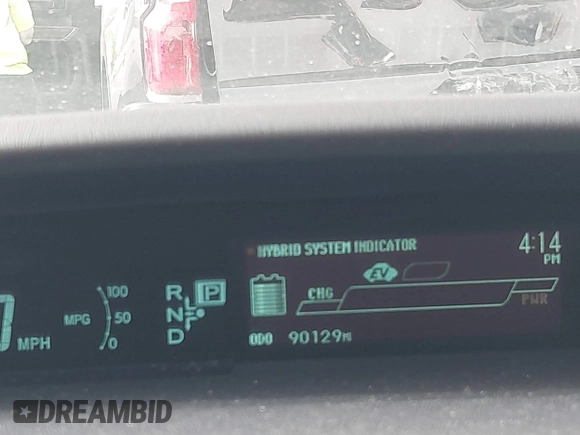 2013 Toyota Prius One with VIN JTDKN3DU3D1724080, listed as a IAAI auction lot 41726093 with 90,129 mi miles. Bid and sale history available at carsss.com. Image 7.