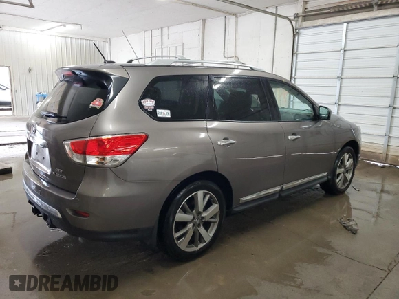 2014 Nissan Pathfinder S with VIN 5N1AR2MM9EC730123, listed as a Copart auction lot 62075985 with 181,102 mi miles and Salvage title. Bid and sale history available at DreamBid. Image 3.