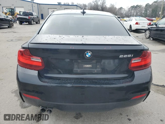 2015 BMW 2 Series 228i with VIN WBA1F5C56FV257079, listed as a Copart auction lot 43387125 with 155,027 mi miles and Salvage Title. Bid and sale history available at carsss.com. Image 6.