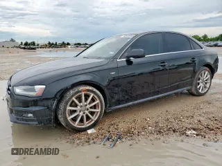2014 Audi A4 Premium Plus with VIN WAUEFAFL4EN031335, listed as a Copart auction lot 60340065 with 114,450 mi miles and Salvage title. Bid and sale history available at DreamBid. Image 1.
