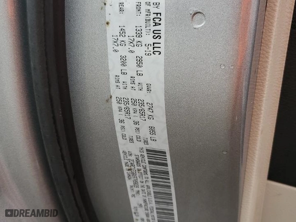 2019 Chrysler Pacifica Touring L Plus with VIN 2C4RC1EG6KR705839, listed as a Copart auction lot 48193655 with 91,690 mi miles and Salvage Title. Bid and sale history available at carsss.com. Image 13.