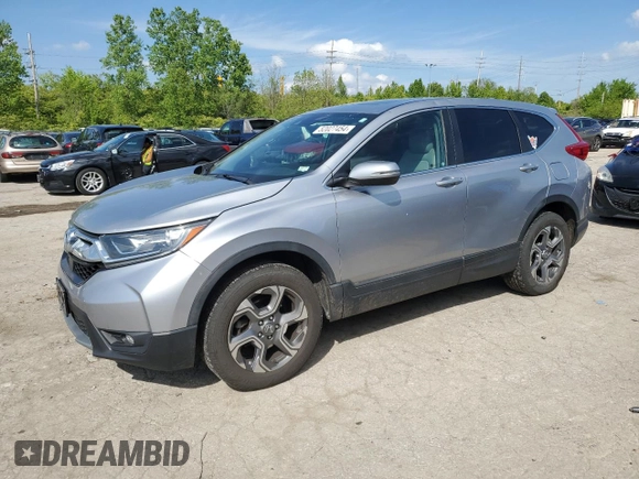 2017 Honda CR-V EX-L with VIN 5J6RW2H84HL015150, listed as a Copart auction lot 52027454 with 121,533 mi miles and Salvage Title. Bid and sale history available at carsss.com. Image 1.