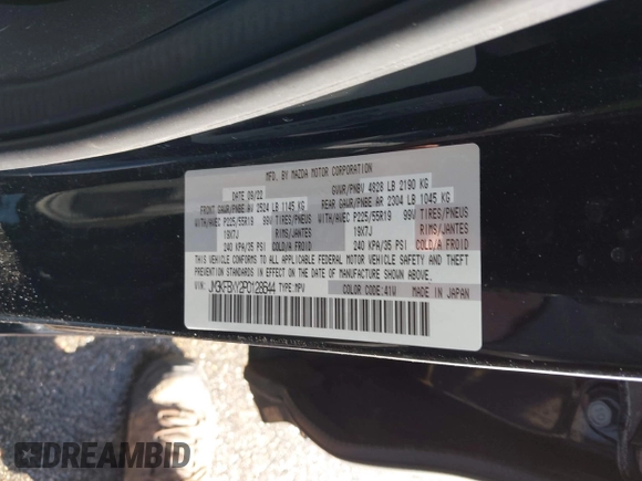 2023 Mazda CX-5 Signature with VIN JM3KFBXY2P0128644, listed as a IAAI auction lot 41753947 with 79,204 mi miles and . Bid and sale history available at carsss.com. Image 9.