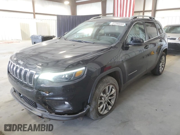 2021 Jeep Cherokee Latitude Lux with VIN 1C4PJLMN0MD150479, listed as a Copart auction lot 57290033 with 21,870 mi miles. Bid and sale history available at carsss.com. Image 1.