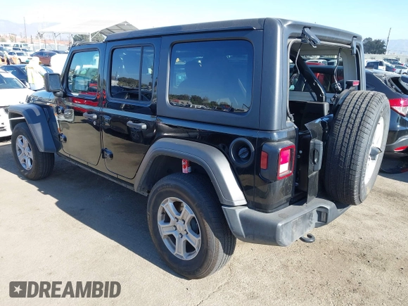 2022 Jeep Wrangler Unlimited Sport S with VIN 1C4HJXDN8NW263081, listed as a IAAI auction lot 41113466 with 34,238 mi miles. Bid and sale history available at carsss.com. Image 3.