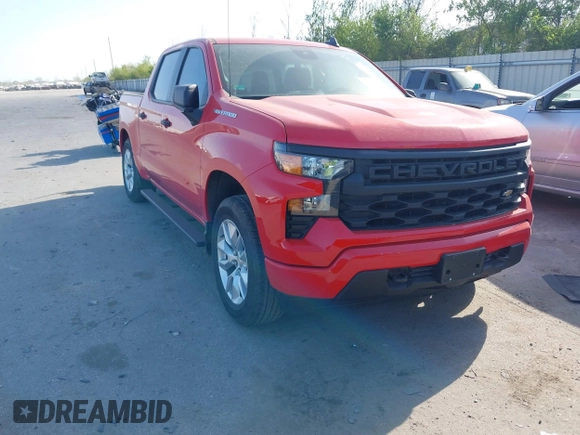 2024 Chevrolet Silverado 1500 Custom with VIN 1GCPABEK5RZ150356, listed as a IAAI auction lot 41806380 with 32,183 mi miles and . Bid and sale history available at DreamBid. Image 1.
