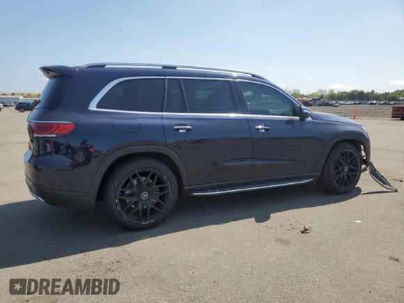 2020 Mercedes-Benz GLS 450 with VIN 4JGFF5KE8LA204635, listed as a Copart auction lot 55257424 with 62,060 mi miles and Salvage Title. Bid and sale history available at DreamBid. Image 3.