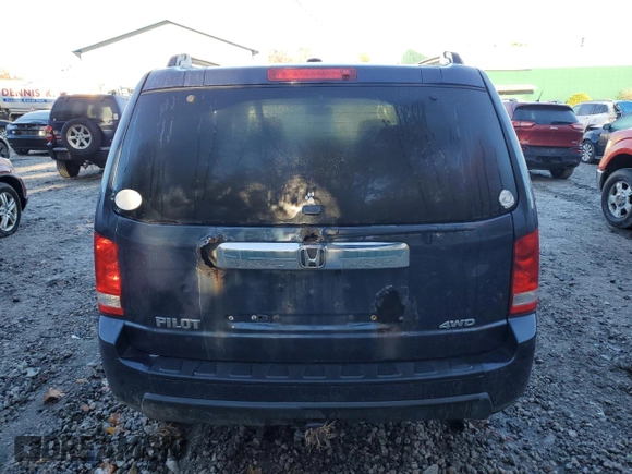 2011 Honda Pilot EX-L with VIN 5FNYF4H53BB019834, listed as a Copart auction lot 75814274 with 204,950 mi miles and Salvage Title. Bid and sale history available at carsss.com. Image 6.