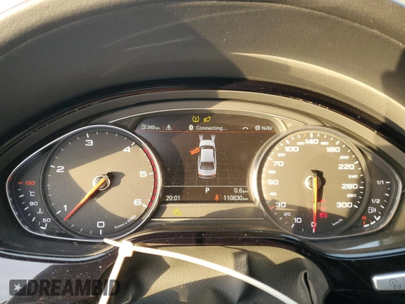 2016 Audi A8 with VIN WAUJRAFD5GN007742, listed as a Copart auction lot 44698375 with 110,830 mi miles and Salvage title. Bid and sale history available at DreamBid. Image 9.
