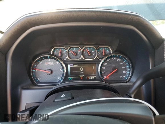 2015 Chevrolet Silverado 1500 LTZ with VIN 3GCUKSEC7FG455264, listed as a Copart auction lot 69052444 with 70,647 mi miles and Salvage Title. Bid and sale history available at carsss.com. Image 9.
