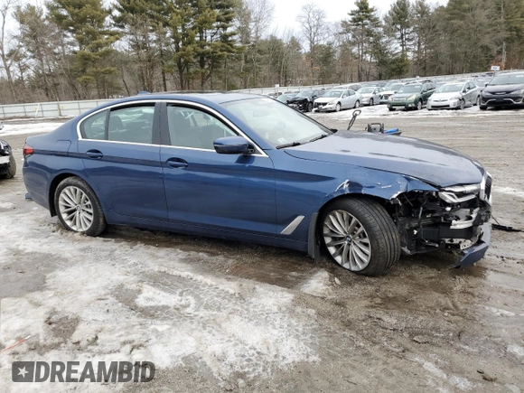 2022 BMW 5 Series 530i xDrive with VIN WBA13BJ04NCJ08677, listed as a Copart auction lot 46466225 with Not Provided miles and Salvage Title. Bid and sale history available at carsss.com. Image 4.