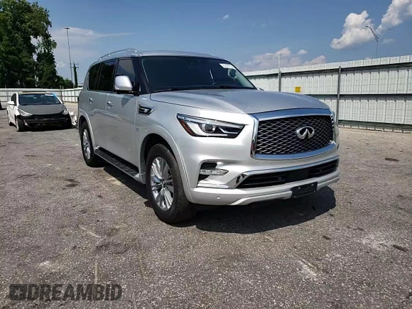 2020 Infiniti QX80 LUXE with VIN JN8AZ2NE7L9255159, listed as a Copart auction lot 61895724 with 113,974 mi miles and Salvage Title. Bid and sale history available at carsss.com. Image 12.