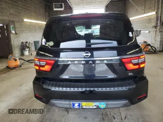 2021 Nissan Armada SL with VIN JN8AY2BBXM9795698, listed as a Copart auction lot 63000174 with 33,002 mi miles and Salvage Title. Bid and sale history available at carsss.com. Image 6.