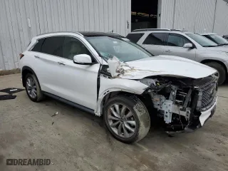 2022 Infiniti QX50 LUXE with VIN 3PCAJ5BB1NF109413, listed as a Copart auction lot 85925014 with 26,324 mi miles and Salvage Title. Bid and sale history available at carsss.com. Image 4.