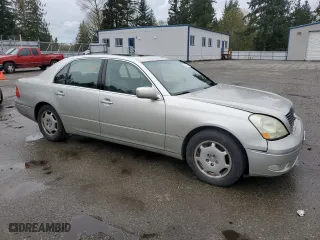 2002 Lexus LS 430 with VIN JTHBN30F120075551, listed as a Copart auction lot 52411405 with 194,704 mi miles and Salvage Title. Bid and sale history available at carsss.com. Image 4.