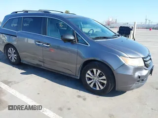 2014 Honda Odyssey EX-L with VIN 5FNRL5H66EB099792, listed as a IAAI auction lot 42160220 with 160,852 mi miles and . Bid and sale history available at carsss.com. Image 1.