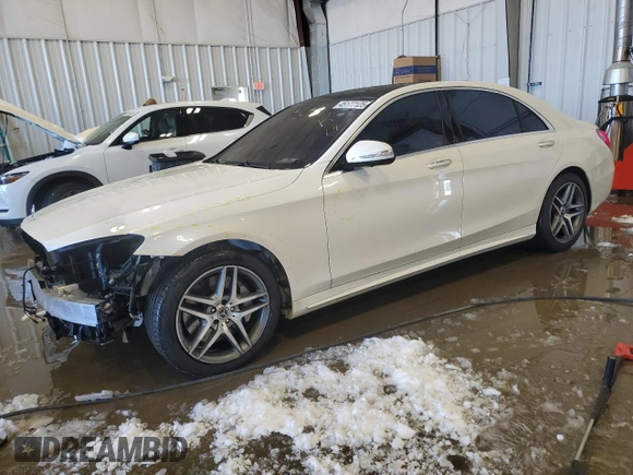 2020 Mercedes-Benz S with VIN W1KUG8GB6LA556031, listed as a Copart auction lot 45177125 with 53,593 mi miles and Salvage Title. Bid and sale history available at DreamBid. Image 1.