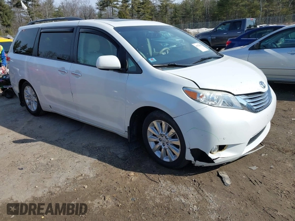 2011 Toyota Sienna XLE AAS with VIN 5TDYK3DC7BS054012, listed as a IAAI auction lot 41752182 with 123,226 mi miles and . Bid and sale history available at DreamBid. Image 1.