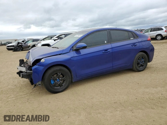 2019 Hyundai Ioniq Blue with VIN KMHC65LC4KU180704, listed as a Copart auction lot 46729075 with 102,336 mi miles and Salvage Title. Bid and sale history available at DreamBid. Image 1.