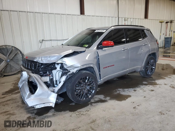 2023 Jeep Compass Limited with VIN 3C4NJDCN9PT528652, listed as a Copart auction lot 55201635 with 12,313 mi miles and Salvage title. Bid and sale history available at DreamBid. Image 1.