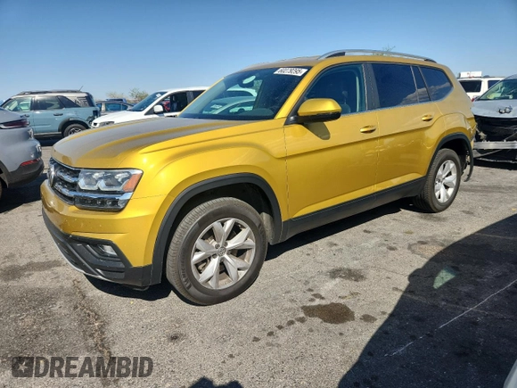 2018 Volkswagen Atlas SE with VIN 1V2DR2CA1JC549051, listed as a Copart auction lot 60279295 with 121,063 mi miles and Salvage title. Bid and sale history available at DreamBid. Image 1.