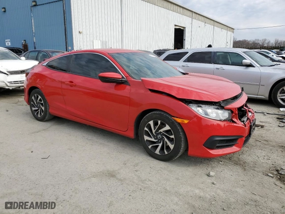 2017 Honda Civic Coupe LX with VIN 2HGFC4B59HH303269, listed as a Copart auction lot 48529555 with 75,458 mi miles and Salvage Title. Bid and sale history available at carsss.com. Image 4.