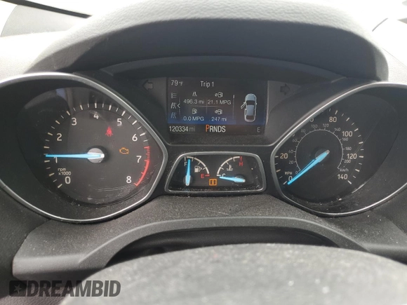 2017 Ford Escape S with VIN 1FMCU0F75HUB80095, listed as a Copart auction lot 62967505 with 120,334 mi miles and Clean title. Bid and sale history available at DreamBid. Image 9.