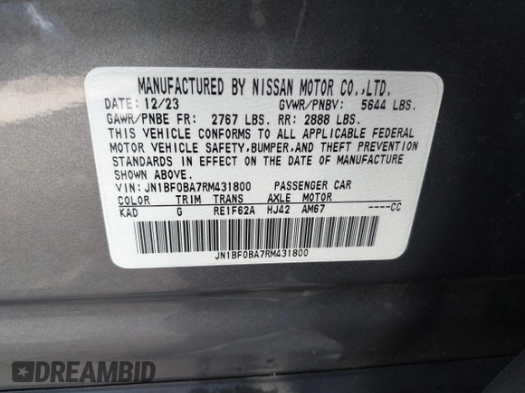 2024 Nissan ARIYA Evolve+ z VIN JN1BF0BA7RM431800, wystawiony jako IAAI lot #42260620 z przebiegiem 15 924 mil mil oraz . Historia ofert i sprzedaży dostępna na DreamBid. Obrazek 9.