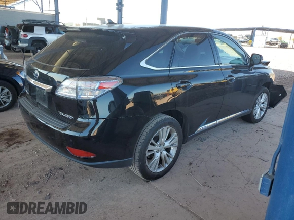 2010 Lexus RX 450h with VIN JTJZB1BA8A2001588, listed as a Copart auction lot 50193885 with 140,248 mi miles and Salvage Title. Bid and sale history available at DreamBid. Image 3.