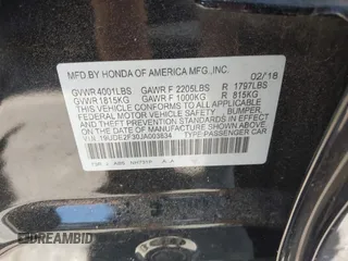 2018 Acura ILX with VIN 19UDE2F30JA003834, listed as a IAAI auction lot 42066312 with 69,719 mi miles and . Bid and sale history available at DreamBid. Image 9.
