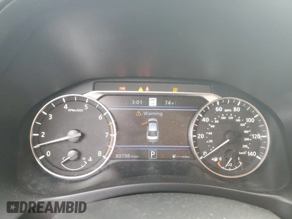 2019 Nissan Altima 2.5 Platinum with VIN 1N4BL4FV5KC116098, listed as a Copart auction lot 46617745 with 80,798 mi miles and Salvage Title. Bid and sale history available at carsss.com. Image 9.