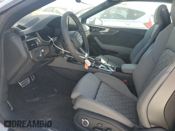 2023 Audi S5 Premium Plus z VIN WAUY4GF58PN007050, wystawiony jako Copart lot #75691014 z przebiegiem 388 mil mil oraz Nie do naprawy. Historia ofert i sprzedaży dostępna na DreamBid. Obrazek 7.