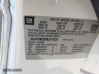 2011 Buick Enclave CXL-1 with VIN 5GAKVBED0BJ378223, listed as a IAAI auction lot 41671648 with 1 mi miles. Bid and sale history available at carsss.com. Image 9.