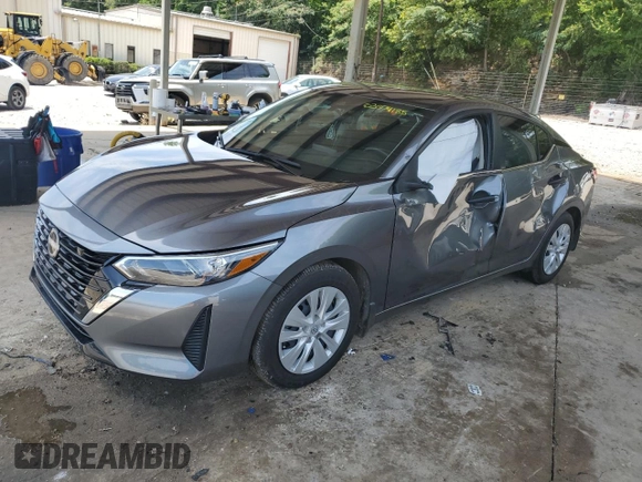 2024 Nissan Sentra S with VIN 3N1AB8BV8RY207327, listed as a Copart auction lot 62074185 with 25,782 mi miles and Salvage title. Bid and sale history available at DreamBid. Image 1.