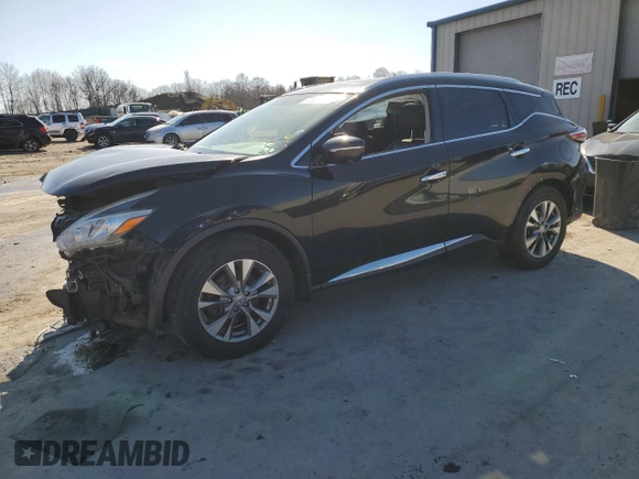2015 Nissan Murano SL with VIN 5N1AZ2MH1FN216727, listed as a Copart auction lot 52558545 with 99,885 mi miles and Salvage Title. Bid and sale history available at DreamBid. Image 1.