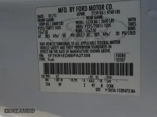 2011 Ford Ranger XL with VIN 1FTKR1ED8BPA27358, listed as a Copart auction lot 87878155 with 195,410 mi miles and Salvage Title. Bid and sale history available at carsss.com. Image 14.