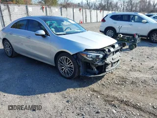 2023 Mercedes-Benz CLA with VIN W1K5J4GB2PN412392, listed as a IAAI auction lot 40979398 with 23,434 mi miles. Bid and sale history available at carsss.com. Image 1.