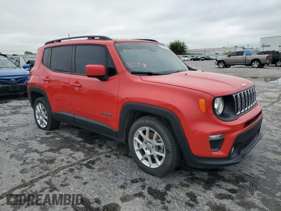 2020 Jeep Renegade Latitude with VIN ZACNJABB1LPL93994, listed as a Copart auction lot 59156105 with 101,904 mi miles and Salvage title. Bid and sale history available at DreamBid. Image 4.