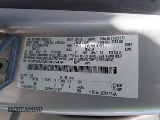 2016 Ford Escape Titanium with VIN 1FMCU0JX2GUC39416, listed as a IAAI auction lot 41793375 with 146,877 mi miles. Bid and sale history available at carsss.com. Image 9.