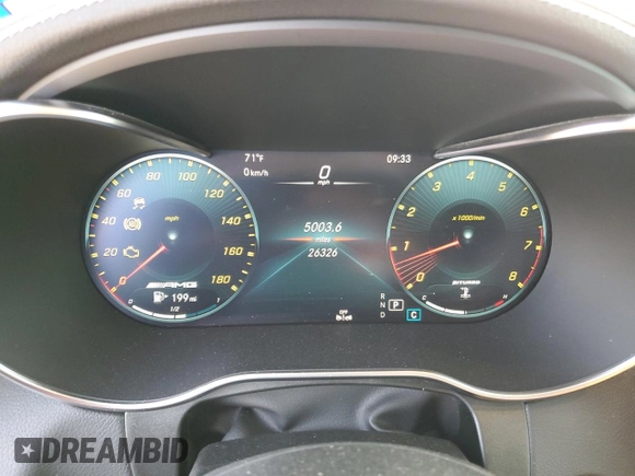 2020 Mercedes-Benz GLC with VIN W1N0G6EB3LF769353, listed as a Copart auction lot 49112485 with 26,326 mi miles and Salvage Title. Bid and sale history available at carsss.com. Image 9.