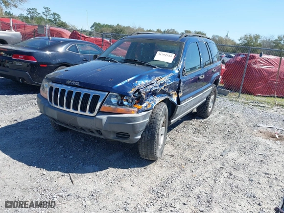 2001 Jeep Grand Cherokee Laredo with VIN 1J4GW48S91C721227, listed as a IAAI auction lot 41792524 with 229,973 mi miles. Bid and sale history available at carsss.com. Image 2.