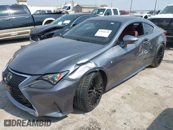 2016 Lexus RC 350 F Sport with VIN JTHHE5BC0G5014047, listed as a IAAI auction lot 42066120 with 112,998 mi miles and . Bid and sale history available at DreamBid. Image 2.