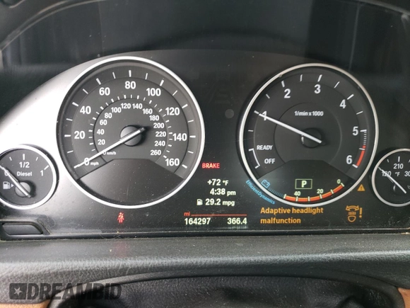 2014 BMW 3 Series 328d xDrive with VIN WBA3K5C58EKT33891, listed as a Copart auction lot 43648005 with 164,297 mi miles and Non repairable. Bid and sale history available at DreamBid. Image 9.