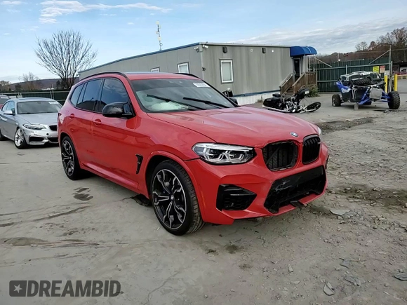 2020 BMW X3 M Competition with VIN 5YMTS0C06LLT10571, listed as a Copart auction lot 78605404 with 0 mi miles and Salvage Title. Bid and sale history available at carsss.com. Image 12.