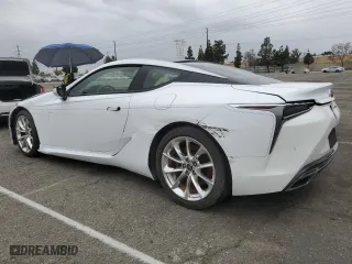 2018 Lexus LC with VIN JTHHP5AY4JA001016, listed as a Copart auction lot 53820545 with 0 mi miles and Salvage Title. Bid and sale history available at carsss.com. Image 2.