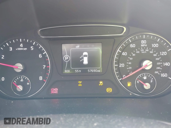 2018 Kia Sorento LX V6 with VIN 5XYPGDA52JG374276, listed as a IAAI auction lot 41825942 with 57,690 mi miles. Bid and sale history available at carsss.com. Image 7.