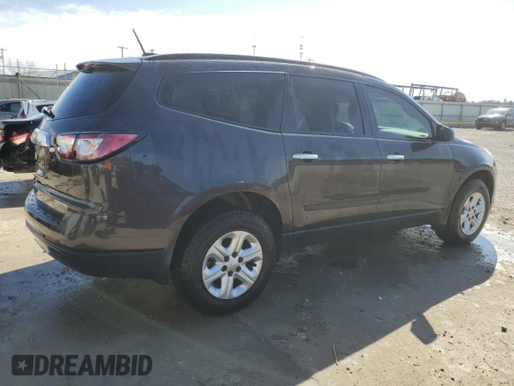 2017 Chevrolet Traverse LS z VIN 1GNKRFED8HJ186820, wystawiony jako Copart lot #46611905 z przebiegiem 119 833 mil mil oraz Nie do naprawy • Non repairable. Historia ofert i sprzedaży dostępna na DreamBid. Obrazek 3.